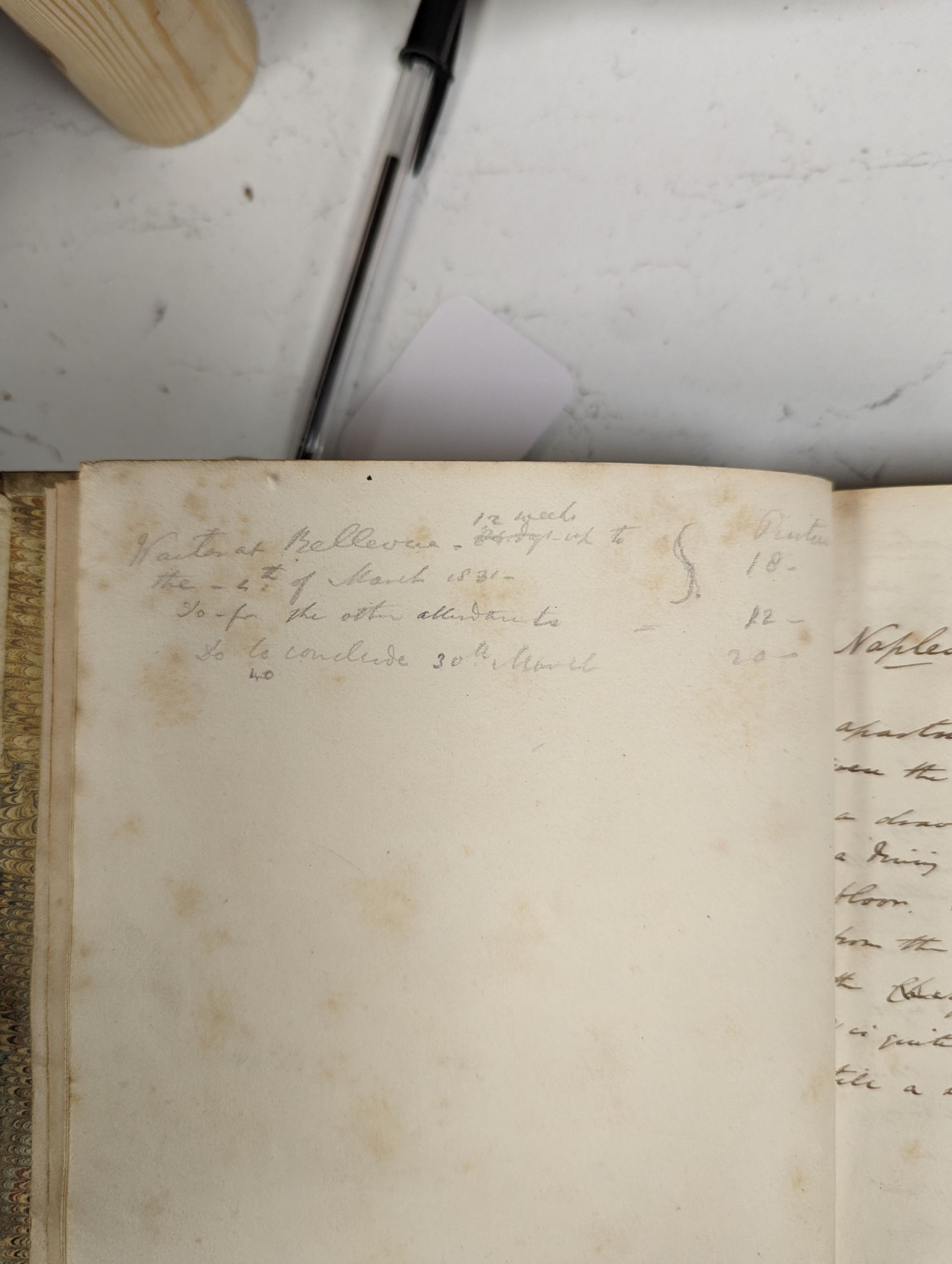An early 19th century vellum bound hand-written account of a Grand Tour c.1830